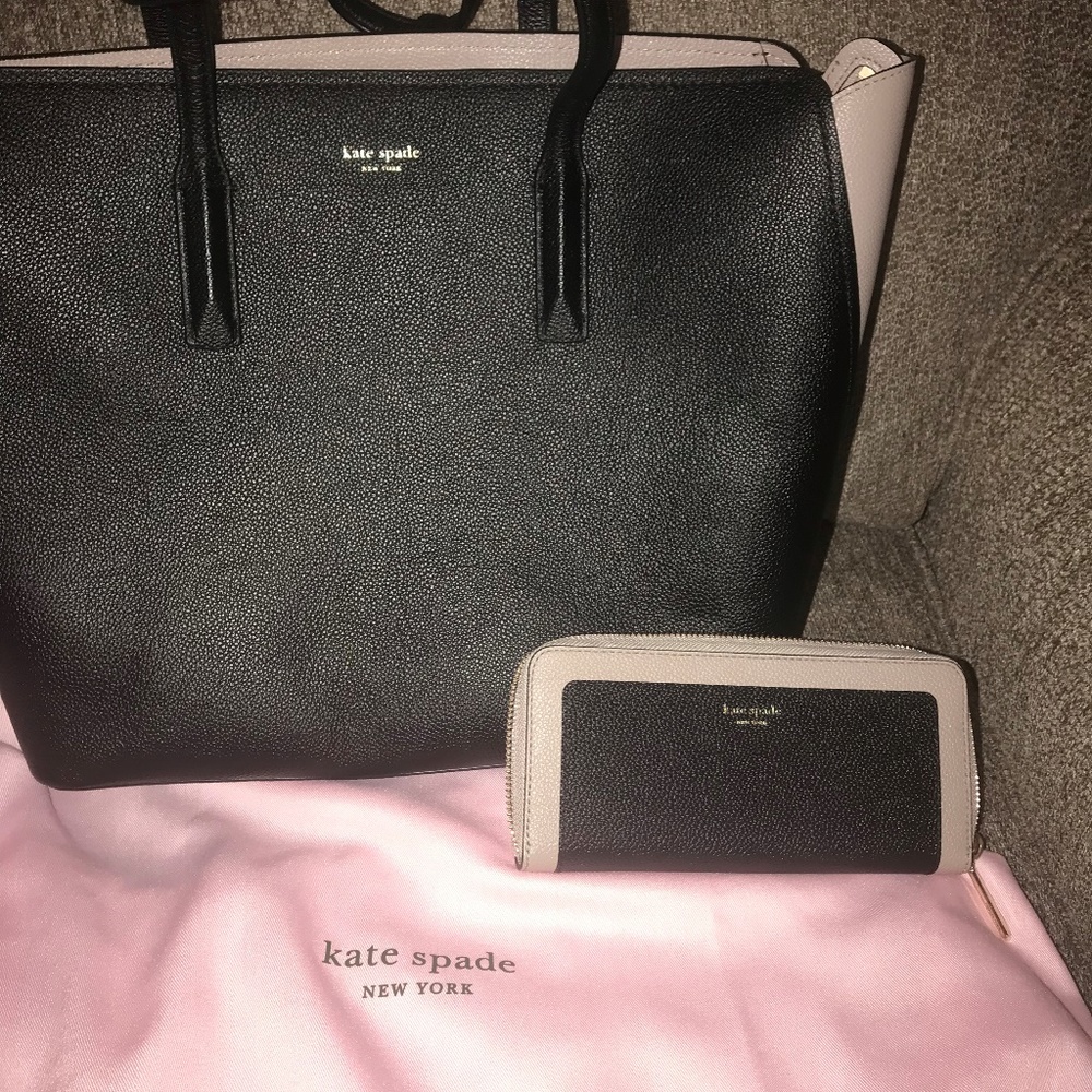 Kate Spade Black and Cream Tote Bag